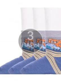 Комплект из 3 пар детских махровых носков Брестские (БЧК) рис. 822, ДЖИНСОВЫЕ (3-14С3060)