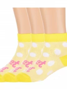 Комплект из 3 пар детских носков Conte kids, 3-17С-10СП, рис. 284, СВЕТЛО-ЖЕЛТЫЕ