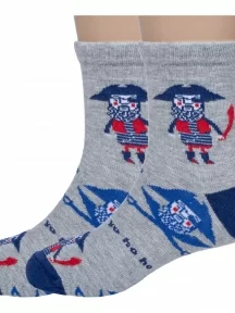 Комплект из 2 пар детских носков Akos, 2-CK41800 044, СВЕТЛО-СЕРЫЕ МЕЛАНЖ