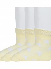 Комплект из 3 пар детских носков "Борисоглебский трикотаж", 3-8С957, ЖЕЛТЫЕ