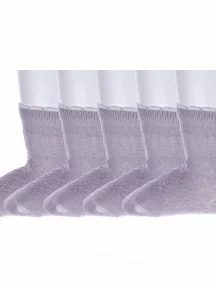 Комплект из 5 пар детских носков Носкофф (АЛСУ), 5-ЛС58, СВЕТЛО-СЕРЫЕ рис.1