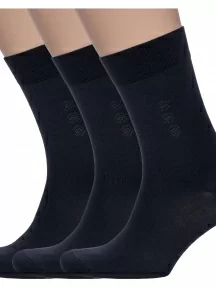Комплект из 3 пар мужских носков Брестские (БЧК), 3-14С2223, рис. 013, ЧЕРНЫЕ