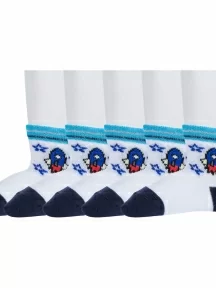 Комплект из 5 пар детских носков "Борисоглебский трикотаж", 5-8СМ1005/1, БЕЛЫЕ