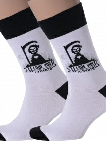 Комплект из 2 пар мужских носков MSCLUB №М18, 2-nm-210Э, "I love you to death"