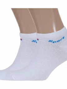 Комплект из 2 пар мужских носков VASILINA, 2-6С3138, БЕЛЫЕ с синим