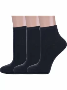 Комплект из 3 пар женских носков Альтаир, 3-А61, ЧЕРНЫЕ