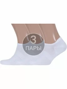 Комплект из 3 пар мужских ультракоротких носков DiWaRi, 3-17С-144СП, рис. 000, БЕЛЫЕ