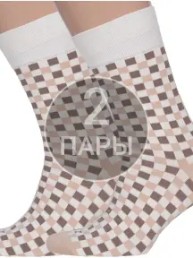 Комплект из 2 пар мужских носков MSCLUB №М33 КРЕМОВЫЕ (2-nm-353)