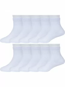 Комплект из 10 пар детских носков Гамма, 10-С765, БЕЛЫЕ