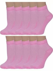 Комплект из 10 пар женских носков Альтаир, 10-С82, РОЗОВЫЕ