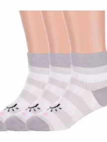 Комплект из 3 пар детских носков Conte kids, 3-17С-10СП, рис. 284, СВЕТЛО-СЕРЫЕ