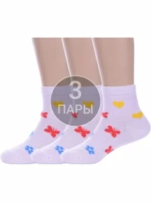Комплект из 3 пар детских носков Альтаир, 3-А37, СВЕТЛО-СИРЕНЕВЫЙ