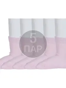 Комплект из 5 пар детских носков RuSocks (Орудьевский трикотаж) СВЕТЛО-РОЗОВЫЕ (5-Д3-130092Д)