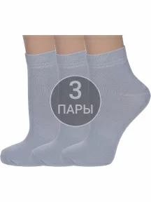 Комплект из 3 пар детских носков ХОХ СЕРЫЕ (3-d-1229)