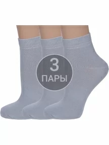 Комплект из 3 пар детских носков ХОХ, 3-d-1229, СЕРЫЕ