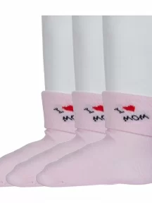 Комплект из 3 пар детских носков RuSocks (Орудьевский трикотаж) СВЕТЛО-РОЗОВЫЕ (3-Д3-130091Д)
