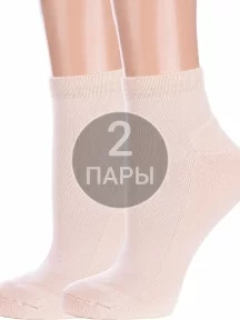 Комплект из 2 пар женских бамбуковых носков с махровым следом ХОХ, 2-Z-1425, БЕЖЕВЫЕ