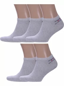 Комплект из 5 пар спортивных носков GRAND LINE, 5-С-ЖС-21, СВЕТЛО-СЕРЫЕ