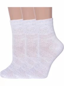 Комплект из 3 пар женских носков Альтаир, 3-С117, СВЕТЛО-СЕРЫЕ МЕЛАНЖ