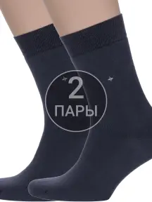 Комплект из 2 пар мужских махровых носков RuSocks (Орудьевский трикотаж) ГРАФИТОВЫЕ (2-М-188)