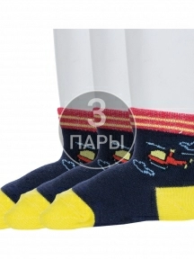 Комплект из 3 пар детских носков "Борисоглебский трикотаж", 3-8СМ1005/2, ТЕМНО-СИНИЕ