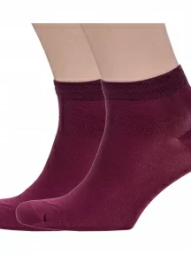 Комплект из 2 пар мужских носков Sergio di Calze (PINGONS) из мерсеризованного хлопка, 2-17SC7, БОРДОВЫЕ