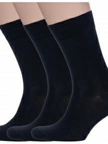 Комплект из 3 пар мужских бамбуковых носков DiWaRi, 3-7С-94СП, рис. 000, ЧЕРНЫЕ