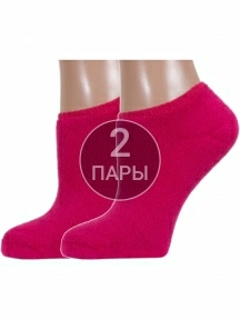 Комплект из 2 пар женских махровых носков ХОХ, 2-GZ-3R9, МАЛИНОВЫЕ
