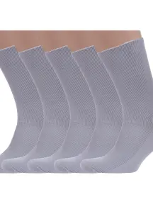 Комплект из 5 пар мужских медицинских носков Dr. Feet СВЕТЛО-СЕРЫЕ (5-15DF1)
