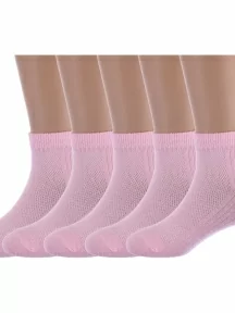 Комплект из 5 пар детских спортивных носков "Красная ветка", 5-С-736, РОЗОВЫЕ