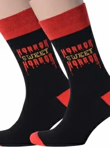 Комплект из 2 пар мужских носков MSCLUB №М18, 2-nm-215, "Horror sweet horror"