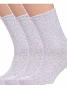 Комплект из 3 пар мужских носков с ослабленной резинкой Альтаир, 3-М85, СВЕТЛО-СЕРЫЕ