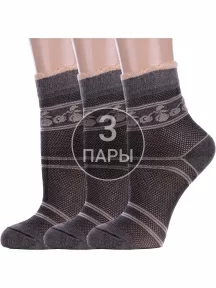 Комплект из 3 пар женских носков Альтаир ШОКОЛАДНЫЕ (3-А227)