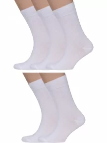 Комплект из 5 пар мужских носков Брестские (БЧК), 5-14С2122, рис. 000, БЕЛЫЕ