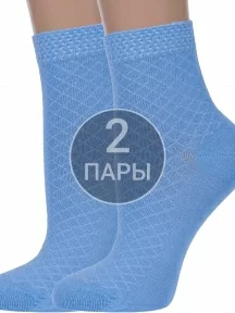 Комплект из 2 пар женских бамбуковых носков ХОХ, 2-G-223, ГОЛУБЫЕ