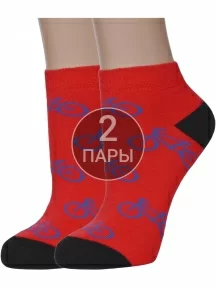 Комплект из 2 пар женских носков ХОХ КРАСНЫЕ (2-G-3R4)