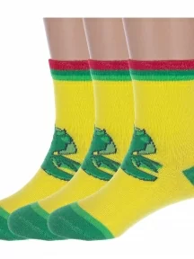 Комплект из 3 пар детских носков «Красная ветка», 3-С-2164, ЖЕЛТЫЕ