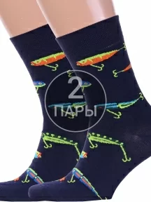 Комплект из 2 пар мужских носков Брестские (БЧК), 2-16С2127, рис. 528, ТЕМНО-СИНИЕ