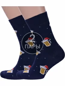 Комплект из 2 пар мужских носков Брестские (БЧК), 2-20С2146, рис. 539 ТЕМНО-СИНИЕ