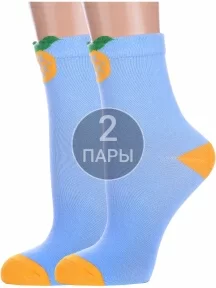 Комплект из 2 пар детских носков Hobby Line ГОЛУБЫЕ (2-Ндх3592-06)