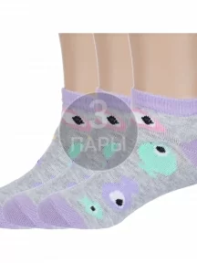 Комплект из 3 пар детских носков "Красная ветка", 3-С-1734, СЕРЫЕ