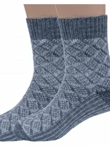 Комплект из 2 пар детских полушерстяных носков RuSocks (Орудьевский трикотаж), 2-Д-382, СЕРЫЕ, рис. 3