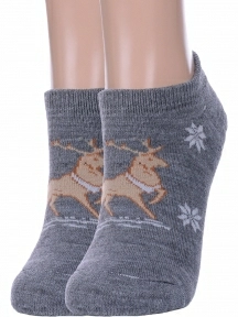 Комплект из 2 пар женских махровых шерстяных носков Альтаир, 2-ДМ-50, ГРАФИТ