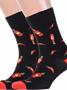 Комплект из 2 пар мужских носков Брестские (БЧК), 2-16С2127, рис. 529, ЧЕРНЫЕ