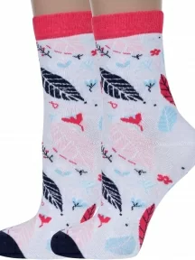 Комплект из 2 пар детских носков "Красная ветка", 2-С-2135, БЕЛЫЕ