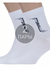 Комплект из 2 пар мужских носков Гамма, 2-С538, БЕЛЫЕ