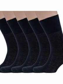 Комплект из 5 пар мужских носков Dr. Feet (PINGONS) из 100% бамбука, 5-19DF1, ЧЕРНЫЕ