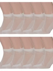 Комплект из 10 пар мужских бамбуковых носков Grinston socks (PINGONS) БЕЖЕВЫЕ (10-15D33)