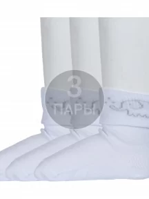 Комплект из 3 пар детских носков RuSocks (Орудьевский трикотаж), 3-Д3-130091М, БЕЛЫЕ