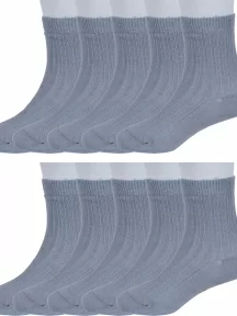 Комплект из 10 пар детских носков Гамма, 10-С1583, СВЕТЛО-СЕРЫЕ